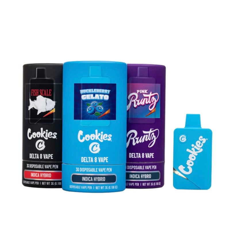 Huckleberry Gelato (Indica Hybrid) -Cookies Delta 8 Disposable 3G - Image 4