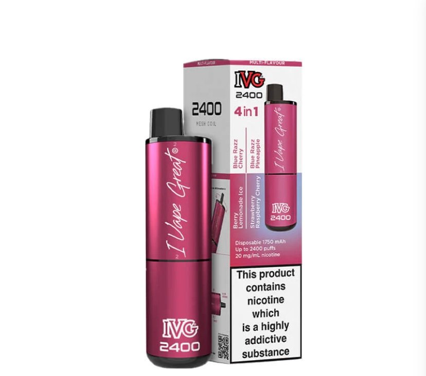 IVG 2400 Berry Edition 4 in 1 Disposable Vape - 20mg