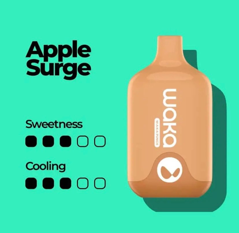 Waka Smash 6000 Puffs Disposable Vape Apple Surge - Image 2